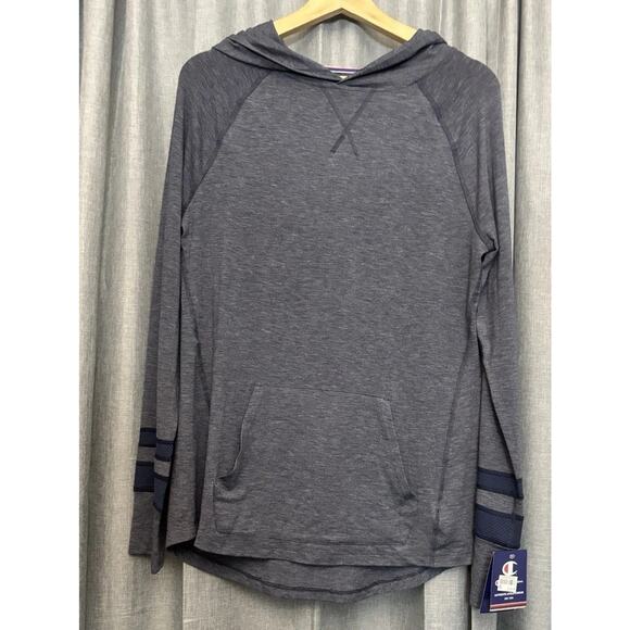 Champion Gym Issue Layering Thin Hoodie Top NWT $35 Size Small Blue - Picture 15 of 15